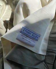 Lovely ETHAN ALLEN Silk & Cotton Sage Green ( Mineral) Lined Drape Panel 48X98
