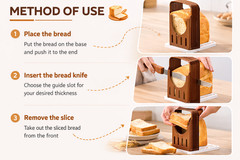 Foldable Compact Bread Slicing Guide – Bake Slicer Cutter for Homemade Bread