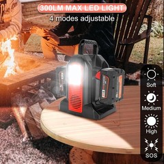 350W Power Inverter for Milwaukee 18V Battery 2-Ports DC 20V to AC 110-120V /USB