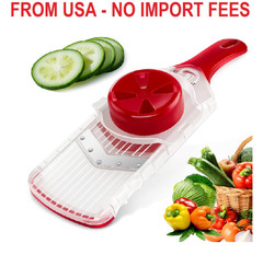 Mandoline Slicer with Hand-Held, Vegetable Slicer with Food Holder， Adjustable S