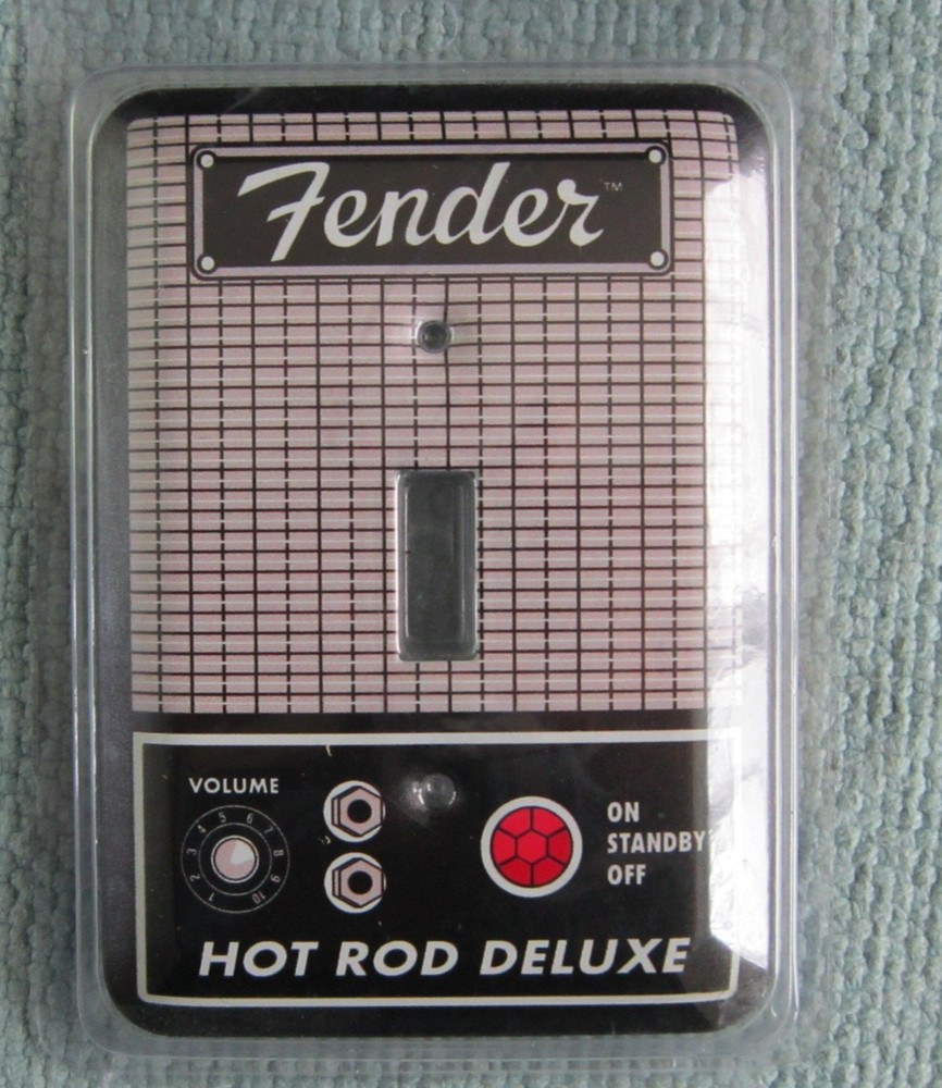 Open Road Fender Guitar – Wall Light Switch Cover Plate, Metal – Hot Rod Dexlue