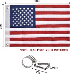 Universal Boat Flag Marine 12×18″ T316 SS 4 Boat Flag Pole Kits No pole included