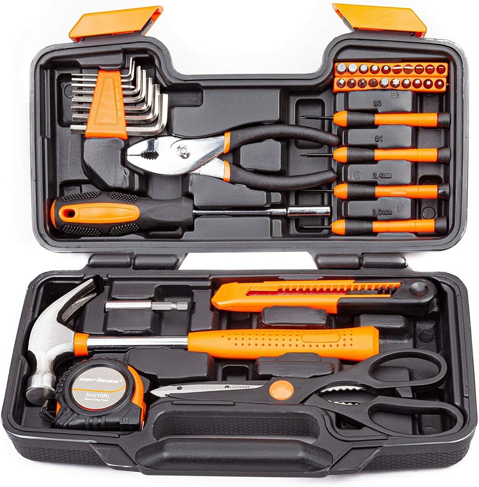 CARTMAN Orange 39-Piece Tool Set – General Household Hand Tool Kit