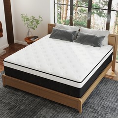 12/14 Inch Mattress Hybrid Memory Foam Bed in A Box, Twin Full Queen King Size