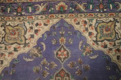 Purple Vintage Rug 5×6 Hand-knotted Wool Traditional Floral Carpet for Any Room