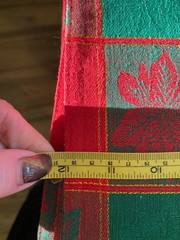 8 Royal Crest Holiday Xmas Placemats Green Red Plaid Gold Trim W/ Poinsettia VTG
