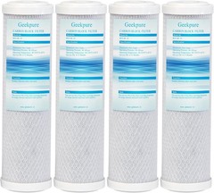 Geekpure Carbon Block Replacement Filter Cartridge 2.5″ x 10″ -Pack of 4