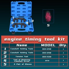 Yuesstloo Camshaft Holding Tool Kit with Tension Tool, 303-1248, Blue case