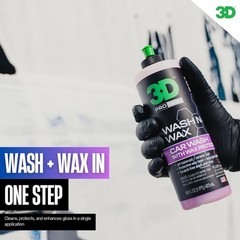 3D Wash N Wax Car Wash Soap – pH Balanced, Easy Rinse, Scratch Free Soap with Wa