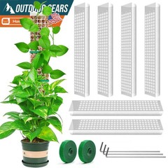 4PCS Plastic Moss Poles for Climbing Plants 24 inch Indoor Plant Support Stakes