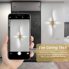 Modern LED Vanity Light Bathroom Light Fixture Over Mirror with Remote Control