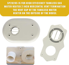 SP20285 Horizontal Vent Termination Kit with Screws for Tankless Gas Water Heate