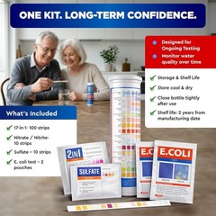 All-New 20 in 1 Drinking Water Testing Kit 120 Strips, Home Tap, Well Water Test