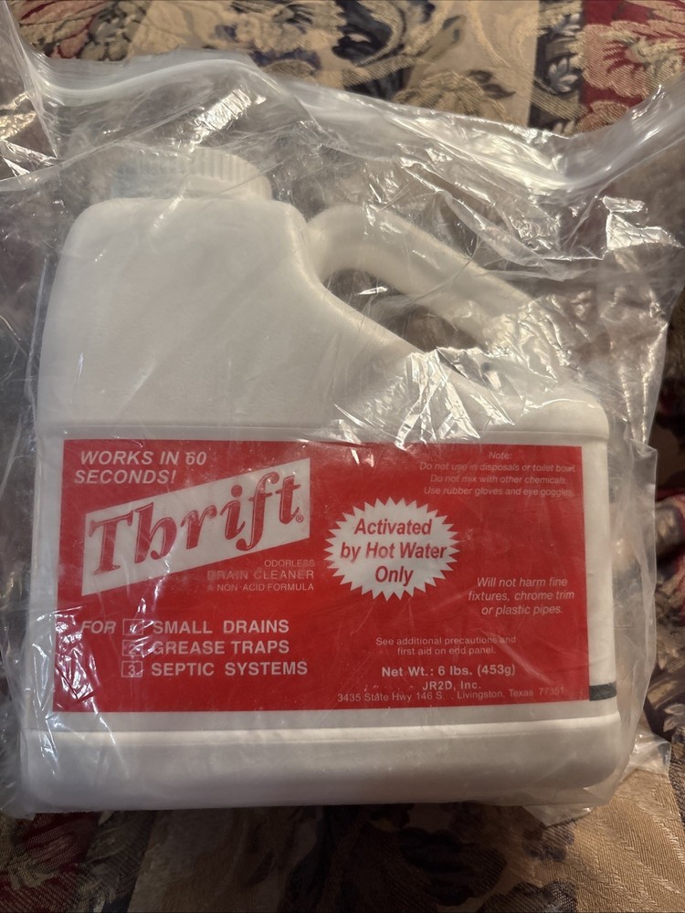 New Thrift FBA_T-600 Alkaline Based 6 lb. Granular Drain Cleaner, White…Sealed