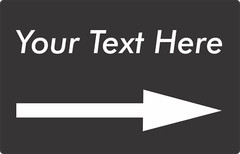 Personalized Aluminum Sign Customized With Your Message with Arrow 12 In x 18 In