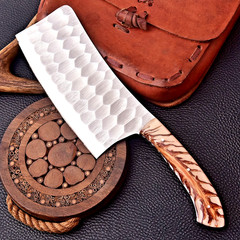 CUSTOM HAND MADE FORGE HIGH CARBON STEEL CLEAVER MEET CHOPPER 2950