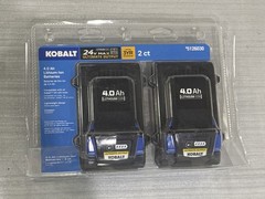 Kobalt 24V MAX Ultimate Output 4.0 Ah Battery 2 Pack #5126030 NEW Sealed