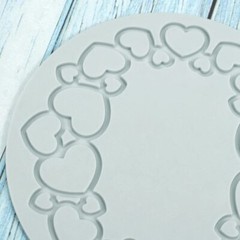 Love Silicone Lace Mold 5.40×0.12″ Heart Pattern Mat Fondant Cake Decorating