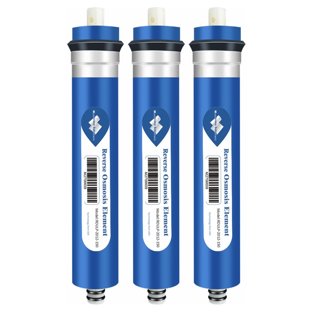 3 Pack 50/75/100/150 GPD RO Membrane Reverse Osmosis Water Filter 1812 Cartridge