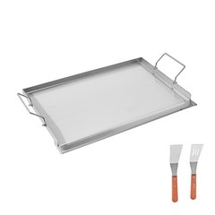 23×16 in Flat Top Griddle Stainless Steel Universal BBQ Grill Pan Cookware