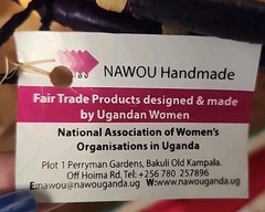 NAWOU Handmade Basket Uganda Fair Trade Coil Wall Hanging Ugandan Women 14″ x 3″
