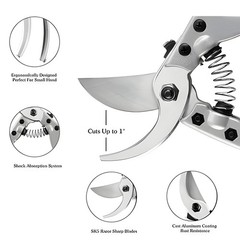 8 Inch Professional SK-5 Pruning Shears Garden Hand Pruner Scissors Clippers