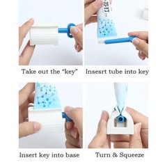 Toothpaste Squeezer Bathroom Tube Easy Stand Dispenser Rolling Holder Seat Lot