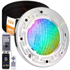 6 Inch 15W RGB LED Pool Light for Inground Pool w/Controller for Inground Pool