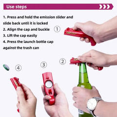Beer Cap Gun Funny Launcher Shooter Bottle Opener Creative Drinking Game Family
