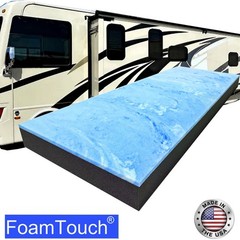 FoamTouch 7″ Gel Memory Foam RV Mattress Custom Cut 24-48 Wide, 25-84 Long Black