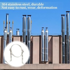Heavy Duty Adjustable Wall Bracket for 6″ Double Wall Chimney Pipe Support