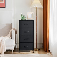 4 Fabric Drawer Dresser for Bedroom, Storage Organizer Unit Chest of Tower