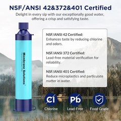 Portable Camping Hiking Emergency Life Survival Purifier Water Filter Straw Tool