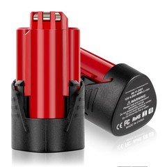 2x for Milwaukee M12 RED LITHIUM 12V 4.0Ah Li-Ion Battery 48-11-2430 New US