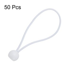 50Pcs Ball Bungee Cords 6″ Heavy Duty Bungee Cord Balls for Tent Holding White