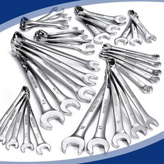 WORKPRO 32PC SAE&Metric Combination Wrench Set 12 PT Regular Wrenches set w/Tray