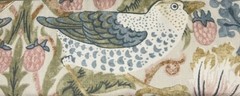 William Morris Fabric Shower Curtain Strawberry Thief Multicolor 72″x72″ Shabby