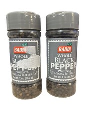 2 Sealed Badia Whole Black Pepper 2oz Each. Expires 09/2028