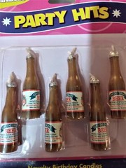 Beer Shape Candles Beer Can & Bottles Happy Anytime Adult Novelty (12 pc