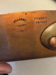 Williams Sonoma France Copper Vintage Fry Pan Skillet Brass Handle 10.5”