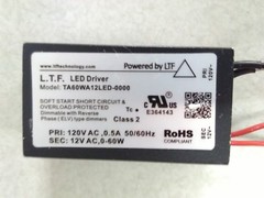 LED Driver L.T.F. TA60WA12LED-0000 120 VAC 0.5A 50/60HZ