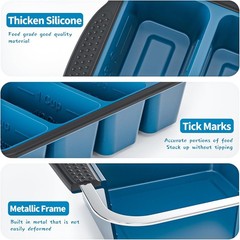 Silicone Freezer Tray With Lid, 8 Large 1 Cup Soup Freezer Molds, 2-Pack