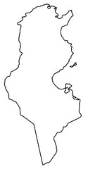 Tunisia Blank Outline Map GLOSSY POSTER PICTURE PHOTO PRINT BANNER 13914