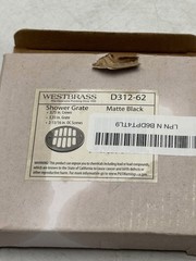 Westbrass Shower Grate Matte Black D312-62 3.33in Drain Cover Replacement