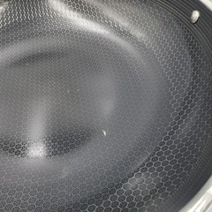HexClad 14″ WOK with Stainless Steel LID 14-Inch 14 Hybrid Nonstick -Used Good