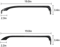 WR12X22183 Black Refrigerator Door Handles Replace WR12X11008 WR12X11009 2 Pack