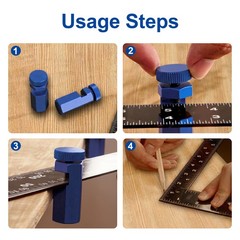 Tall Stair Gauges for Framing Square with Holder&Carabiner Knobs,Versatile Circu