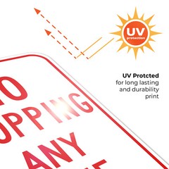No Stopping Any Time Red Sign,