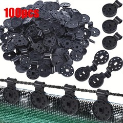 100PCS Black Plastic Net Clips – For Shade Cloth & Garden Netting Fixing
