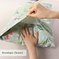 100% Cotton Pillowcases Set of 2 Standard Size Floral Printed Butterfly Pillow C